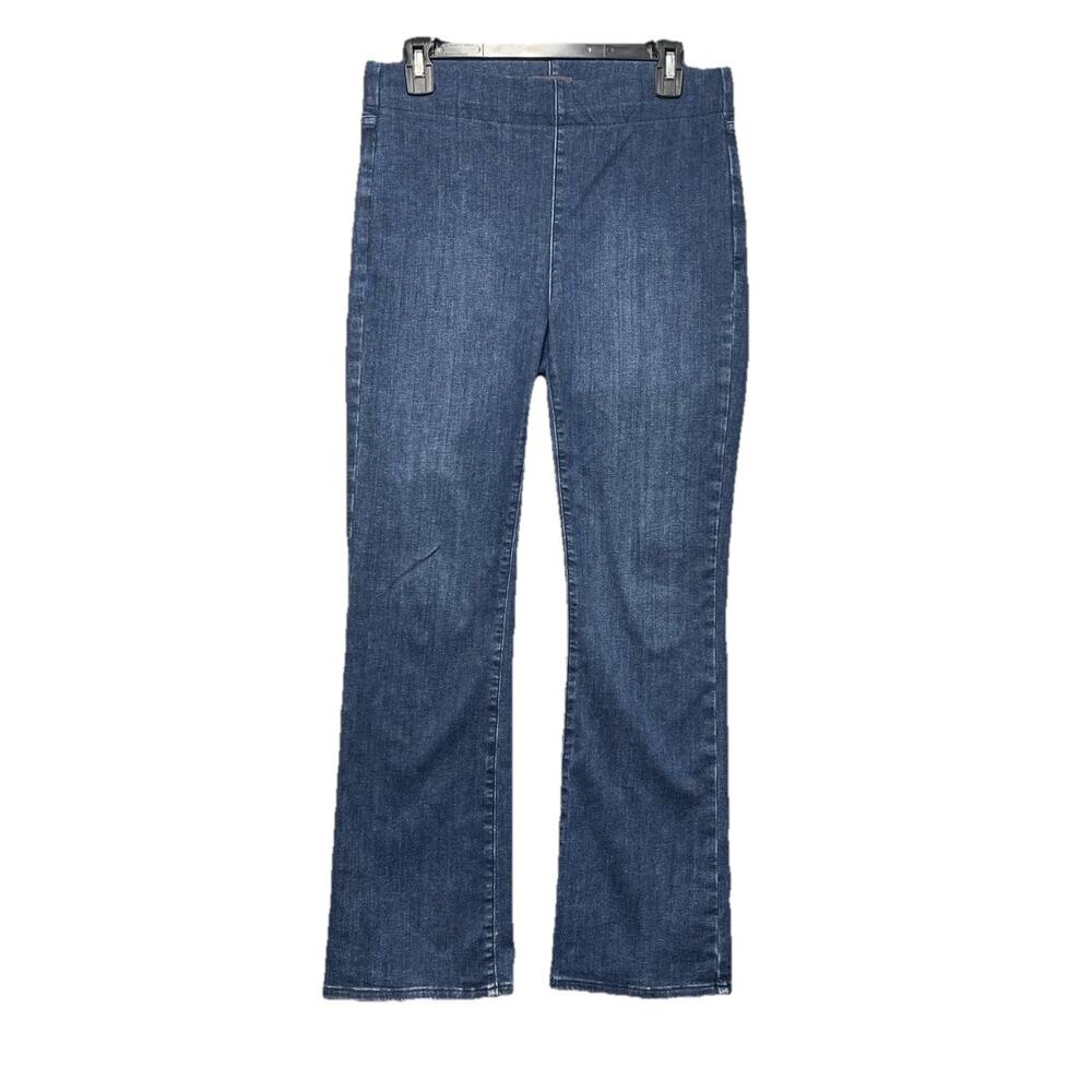 NYDJ Spanspring Pull-On Slim Bootcut Jeans Decker Blue Sz M 6,8,10 Lift Tuck‎